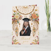 Boho Dreamcatcher Afstuderen Bedankt Card (Voorkant)