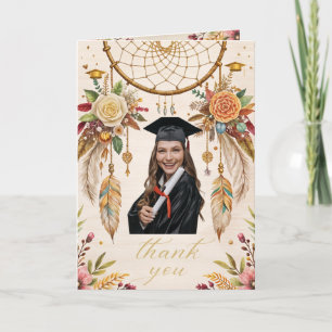 Boho Dreamcatcher Afstuderen Bedankt Card