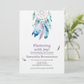 Boho Dreamcatcher Baby Shower Kaart (Staand voorkant)