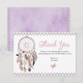 Boho Dreamcatcher bedankkaart RSVP Kaartje (Voorkant / Achterkant)