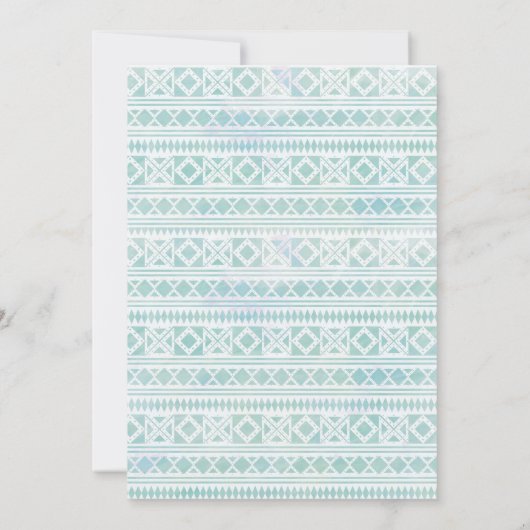 Boho Dreamcatcher Blue Baby shower Invitation Kaart (Achterkant)