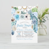 Boho Dreamcatcher Bridal Shower Uitnodiging (Staand voorkant)