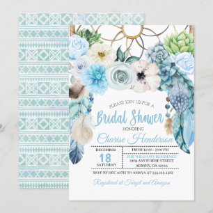 Boho Dreamcatcher Bridal Shower Uitnodiging