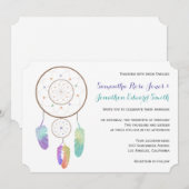 Boho Dreamcatcher bruiloft uitnodiging (Voorkant / Achterkant)