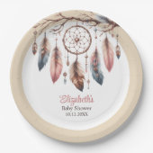 Boho Dreamcatcher Custom Baby shower Papier Bord (Voorkant)