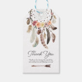 Boho Dreamcatcher Favor Tag Cadeaulabel (Voorkant)
