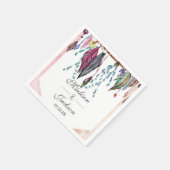 Boho Dreamcatcher & Feathers Roze Monogram Bruilof Servetten (Hoek)