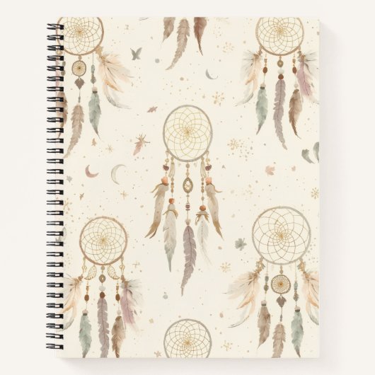 Boho Dreamcatcher Journaal | Etherische Veren Notitieboek (Voorkant)