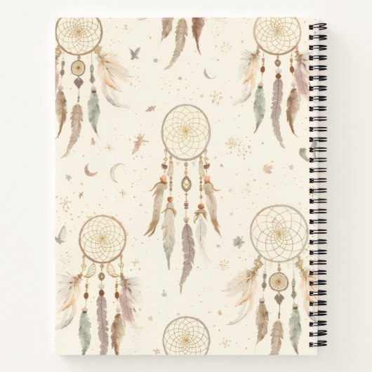 Boho Dreamcatcher Journal | Ethereal Feathers Notitieboek (Achterkant)