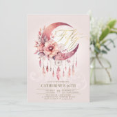 Boho Dreamcatcher Kristallen Bloemen 50ste Verjaar Kaart (Staand voorkant)