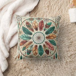Boho Dreamcatcher Kussen – Mystic Feather Accent