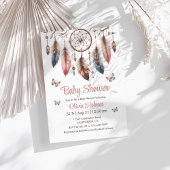 Boho Dreamcatcher met vlinders Baby shower Kaart