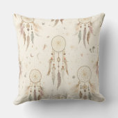  Boho Dreamcatcher Throw Pillow | Ethereal Feather Kussen (Achterkant)