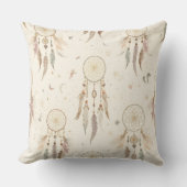  Boho Dreamcatcher Throw Pillow | Ethereal Feather Kussen (Voorkant)
