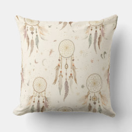  Boho Dreamcatcher Throw Pillow | Ethereal Feather Kussen