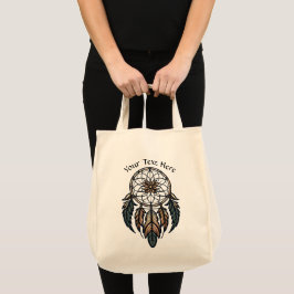 Boho dreamcatcher tote bag