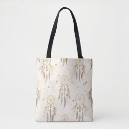 Boho Dreamcatcher Tote Bag | Ethereal Feathers