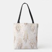 Boho Dreamcatcher Tote Bag | Ethereal Feathers (Achterkant)