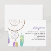 Boho Dreamcatcher Trouwreceptie Info Kaart (Voorkant / Achterkant)