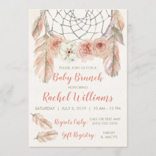 Boho Dreamcatcher Uitnodiging
