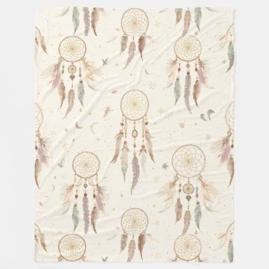 Boho Dreamcatcher Vliesdeken | Ethisch Fleece Deken (Voorkant)