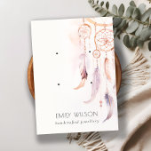 Boho Dreamcatcher Waterverf 2 Oorbel Display Visitekaartje