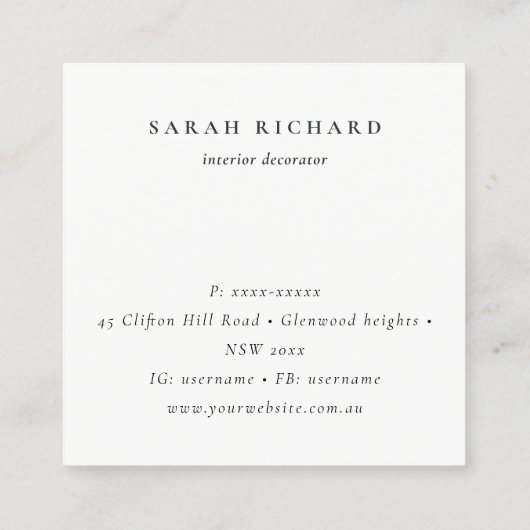 Boho Dreamcatcher Waterverf Bedankt voor de bestel Vierkante Visitekaartje (Achterkant)