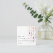 Boho Dreamcatcher Waterverf Bedankt voor de bestel Vierkante Visitekaartje (Staand voorkant)