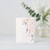 Boho Dreamcatcher Waterverf Hairpin Logo Display Visitekaartje (Staand voorkant)