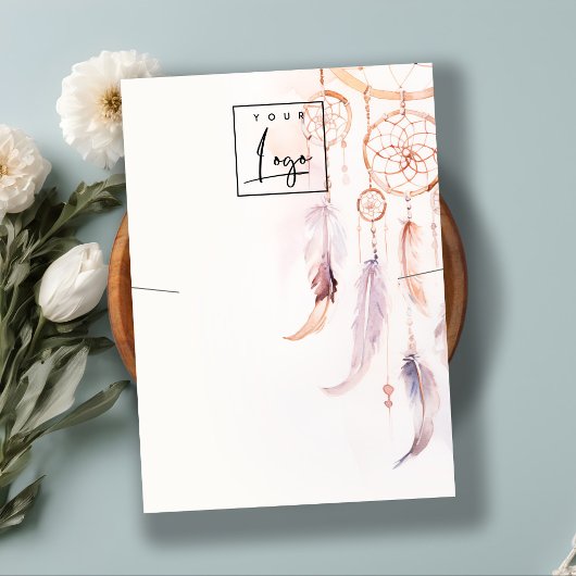 Boho Dreamcatcher Waterverf Ketting Display Logo Visitekaartje