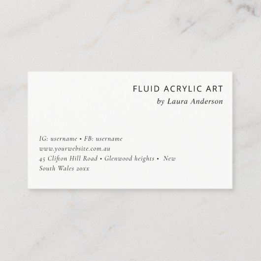 Boho Dreamcatcher Waterverf Lila Blush Logo Visitekaartje (Achterkant)