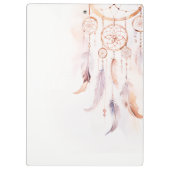 Boho Dreamcatcher Waterverf Lila Blush Peach Klembord (Achterkant)