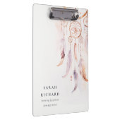 Boho Dreamcatcher Waterverf Lila Blush Peach Klembord (Rechts)