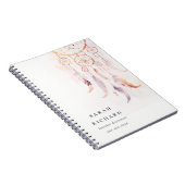 Boho Dreamcatcher Waterverf Lila Blush Peach Notitieboek (Rechterzijde)