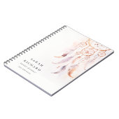 Boho Dreamcatcher Waterverf Lila Blush Peach Notitieboek (Linkerzijde)
