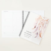 Boho Dreamcatcher Waterverf Lila Blush Peach Planner (Display)