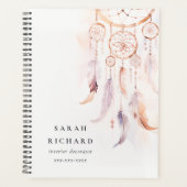 Boho Dreamcatcher Waterverf Lila Blush Peach Planner (Voorkant)