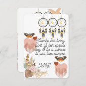 Boho Dreamcatcher Wedding Dank je wel kaart (Voorkant / Achterkant)