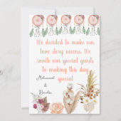 Boho Dreamcatcher Wedding Invitation Set Kaart (Voorkant)