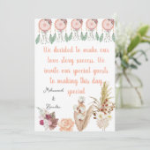 Boho Dreamcatcher Wedding Invitation Set Kaart (Staand voorkant)