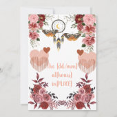 Boho Dreamcatcher Wedding Invitation Set Kaart (Achterkant)