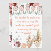 Boho Dreamcatcher Wedding Invitation Set Kaart (Voorkant / Achterkant)