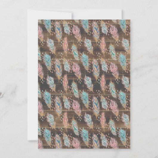 Boho Dreamcatcher Wild One Birthday Kaart (Achterkant)