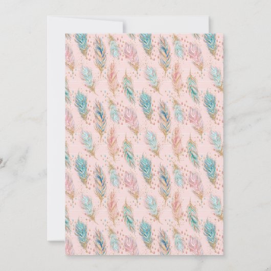 Boho Dreamcatcher Wild One Birthday Kaart (Achterkant)