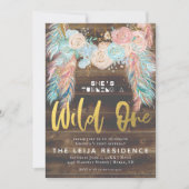 Boho Dreamcatcher Wild One Verjaardag Kaart (Voorkant)