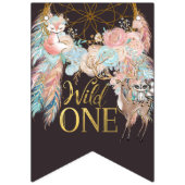 Boho Dreamcatcher Wild One Verjaardagsfeestje Vlaggetjes (Eerste vlag)