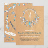 Boho  Dreamcather Verjaardagsfeest Kaart (Voorkant / Achterkant)