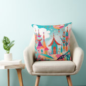 "Boho Dreamscape: Abstract illustratiekussen" Kussen (Stoel)