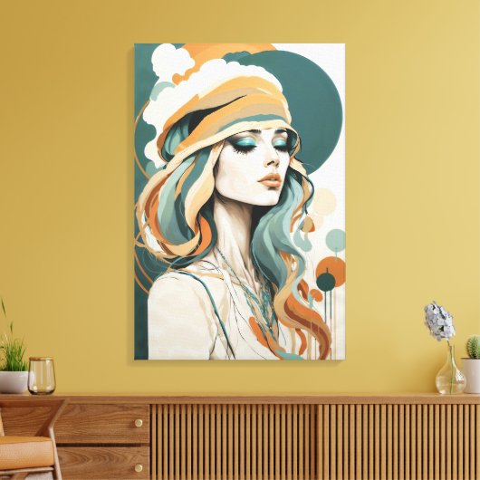 "Boho Dreamscape" Canvas Afdruk (Insitu (Woonkamer))