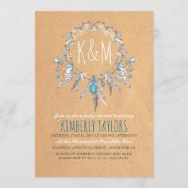 Boho Dreamweaver Baby shower Kaart